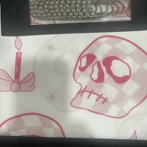 Skull and Candle Party Tablecloth - Pink